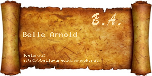 Belle Arnold névjegykártya